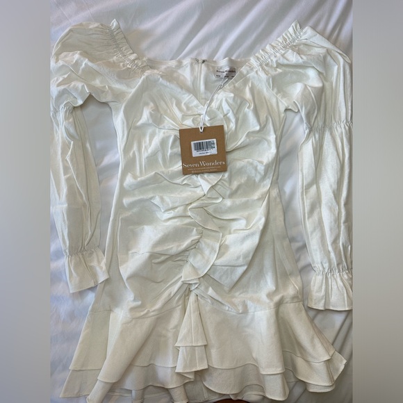 Seven Wonders Lottie Dress Linen White Size Small - Picture 3 of 4
